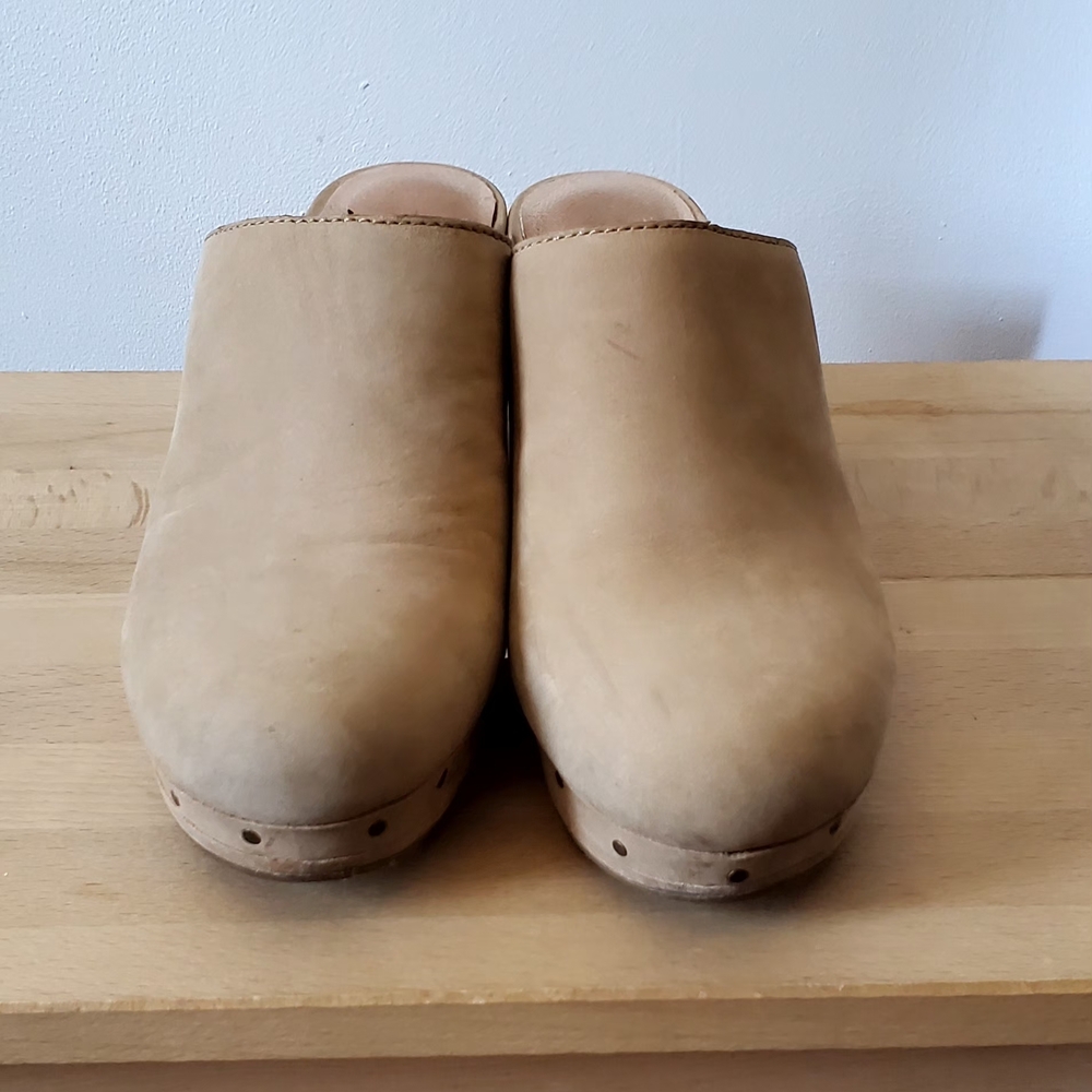 Madewell Tan Leather Clog Mules - Picture 3 of 5